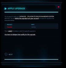 Load image into Gallery viewer, Upgrade - Paladin to Railen Warbond Edition | Space Foundry Marketplace.