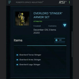 OVERLORD STINGER ARMOR SET | Space Foundry Marketplace.
