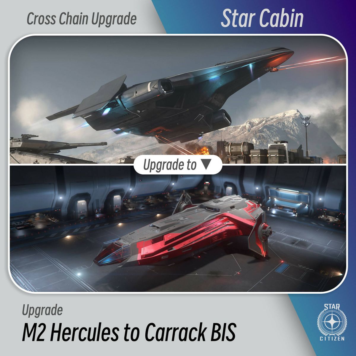 Space-Foundry.com: M2 Hercules to Carrack BIS 2952 - Upgrade