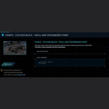 Load image into Gallery viewer, Cutlass Black - Skull and Crossbones Paint
