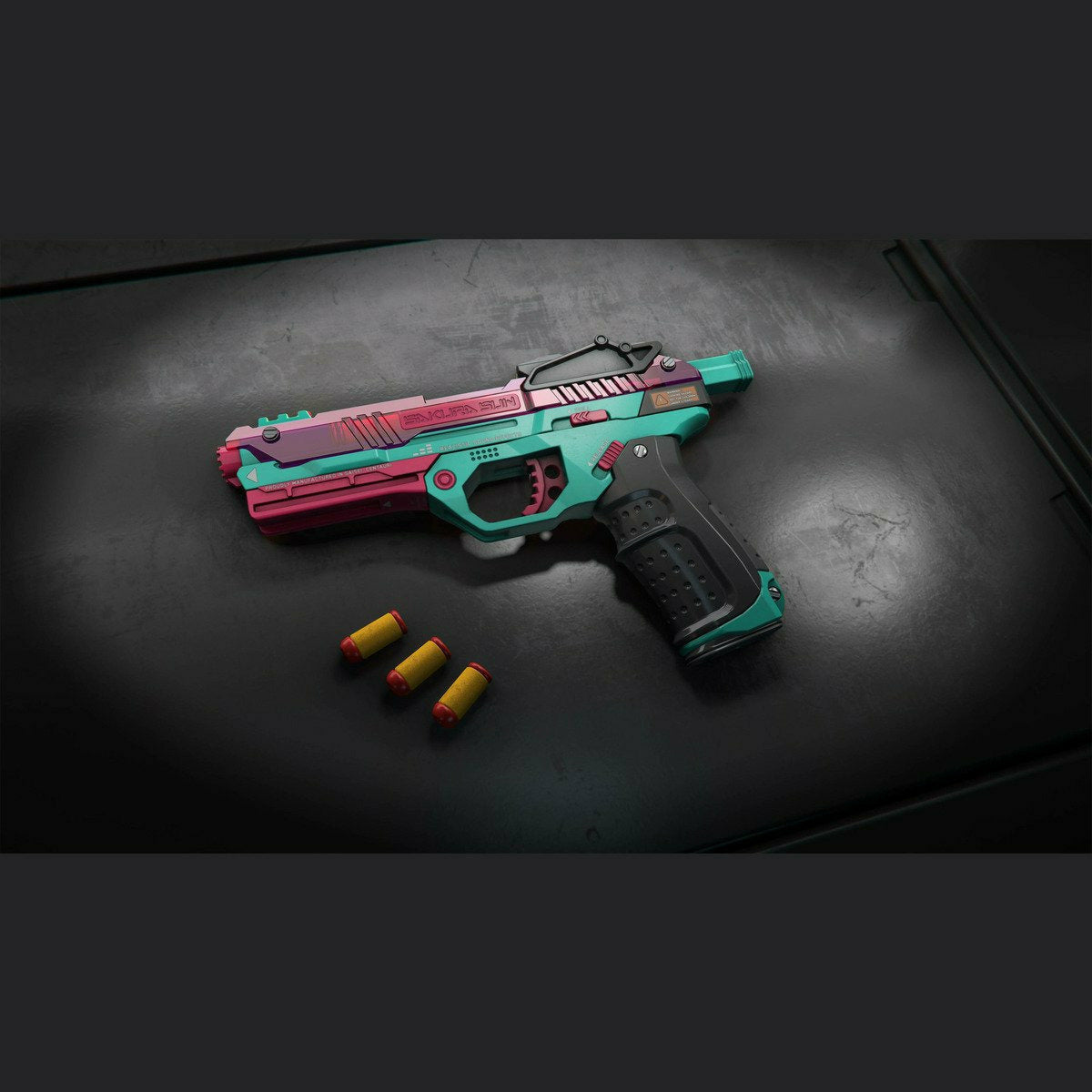 WowBlast Teal Desperado Toy Pistol | Space Foundry Marketplace.