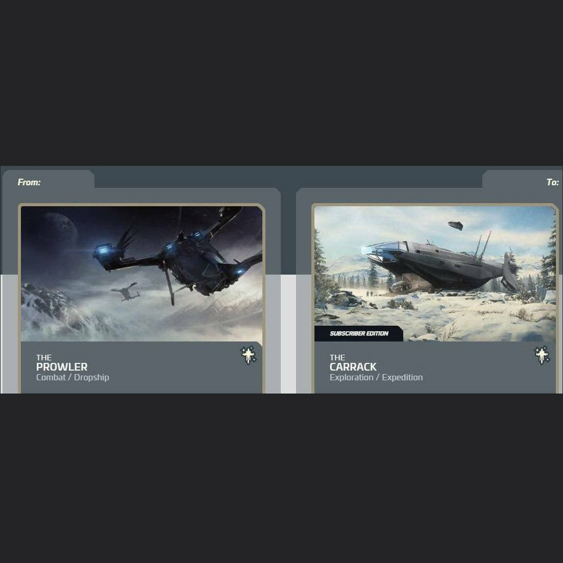 Prowler to Carrack Subscriber Edition | Space Foundry Marketplace.