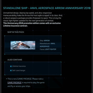 Anvil Arrow 2018 anniversary Lti