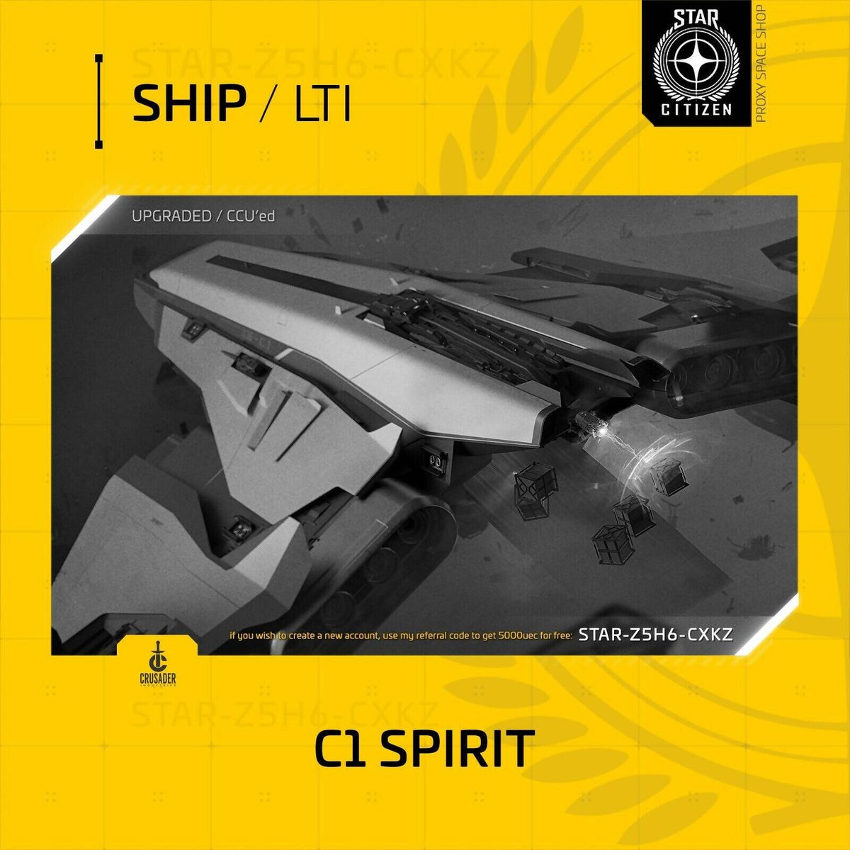 Crusader C1 Spirit - LTI - (Lifetime Insurance) - CCU'd